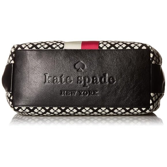 NWOT Kate Spade Women's Classic Stevie Tote Bag, Black/Cream - Picture 6 of 6